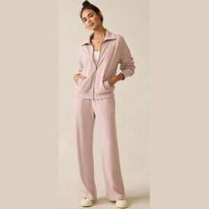 Faherty Soft Blush Legend Lounge Wide Leg Pant - SZ M - NWT